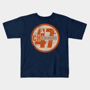 CH-47 Chinook Retro Patch (distressed) Kids T-Shirt